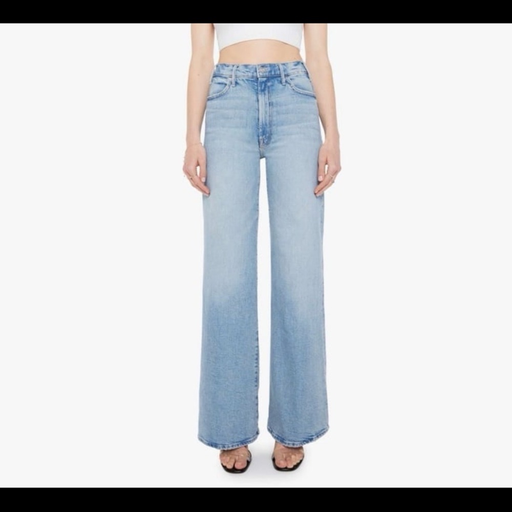 Mother The Hustler Roller Sneak Jeans size 31 light wash NWT